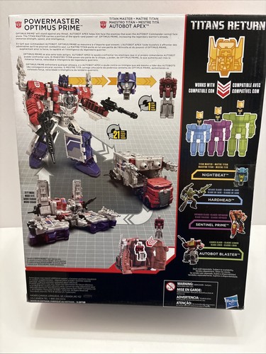 Transformers TITANS RETURN Leader Class Powermaster Optimus Prime + Apex New - Picture 2 of 2