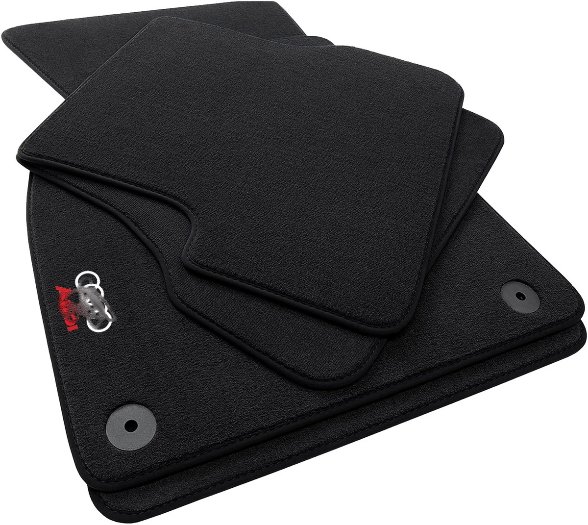 Tappetini in gomma adatti per Audi A7 C8 (dal 2018) Set di tappetini in gomma neri + stopper