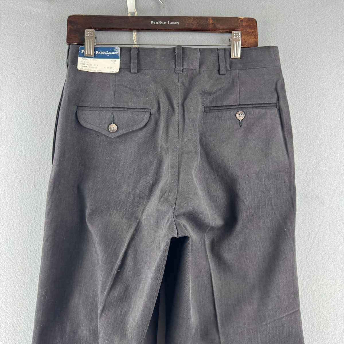 Vintage 80s Polo Ralph Lauren Pants Mens 30x38 Pleated Cotton
