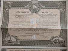 Bond 4,5% city of Varsovie 1931 Poland