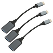 3 Pcs Usb-c to Usb-a Adapter Type-c Adapters/data Cables 3.0 Convert