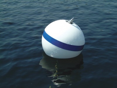 TAYLOR MADE PRODUCTS Sur-Moor T3C Mooring Marine Buoy, White (24'')   Hard ski...