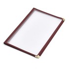 WeChef 60 Pack Restaurant Menu Covers Burgundy 8.5x14" Book Style 3 Pages 6 View — photo 3