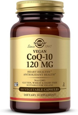 Solgar Vegan CoQ-10 120 mg - 60 Vegetable Capsules - Antioxidant Health - 60 Ser
