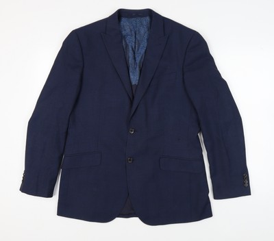Simon Carter Herren Blazer blau Wolle, Größe 40R