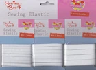 Sewing Box 3 Assorted White Sewing Elastic 4M x 5MM 8MM & 12MM Clothing Furnitur