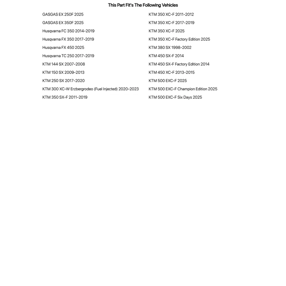 Kit de aleación de accionamiento primario y cadena de junta tórica piñón trasero negro para KTM 144 SX Foto 2 de 2