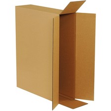 Moving Boxes, 26"L x 6"W x 20"H 10-Pack Large Side Loading Corrugated Cardboa...