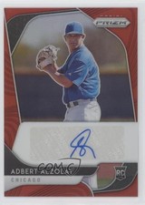 2020 Panini Prizm Rookie Red Prizm 4/75 Adbert Alzolay #RA-AA Auto 0a4s
