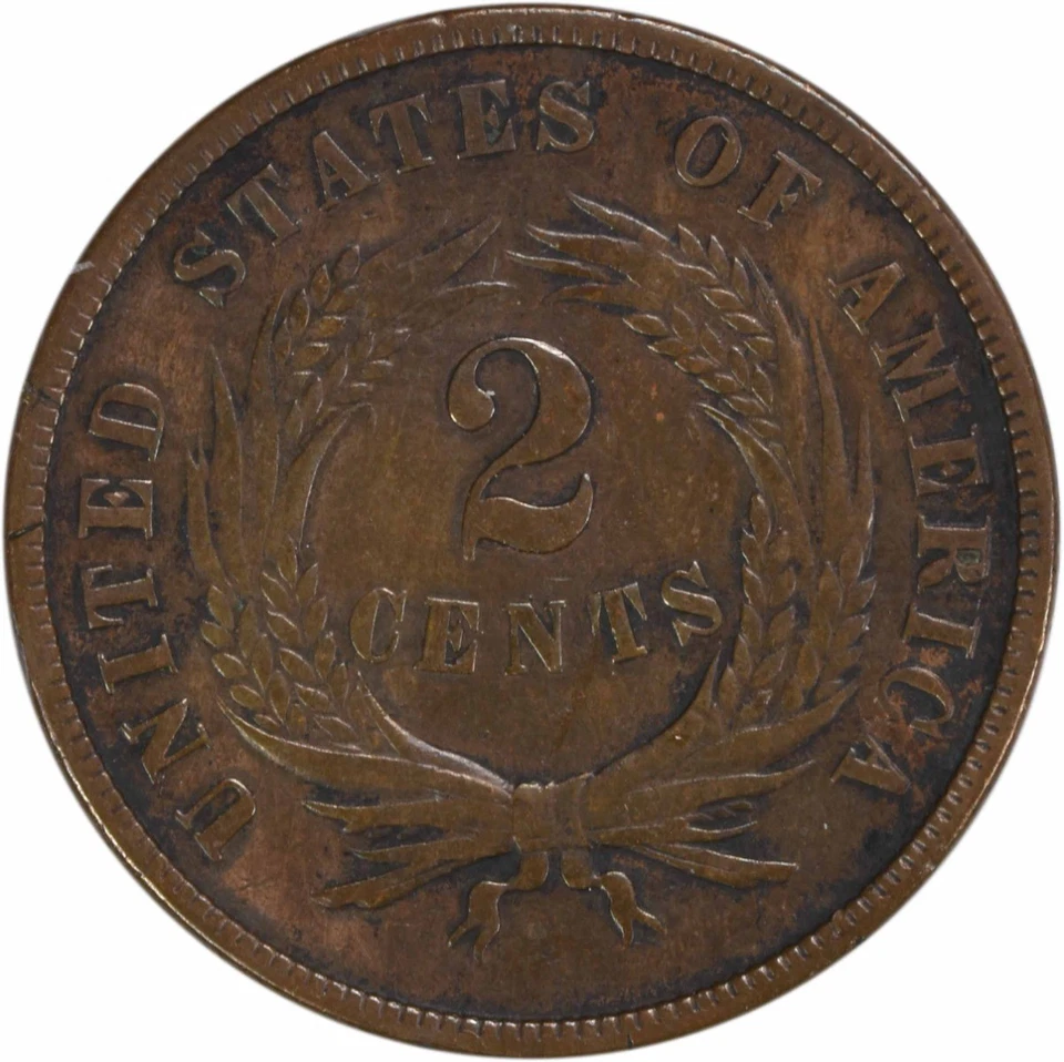 1869 Two Cent Piece VF Uncertified #921 - Image 2 of 2