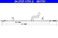 ATE Handbremsseile Handbremsseil passend für Nissan Micra IV K13 K13_