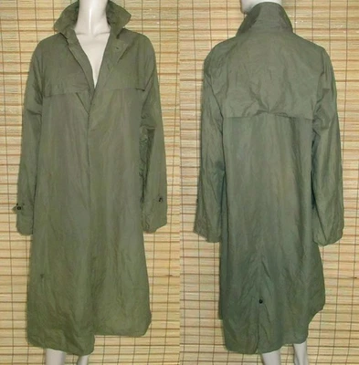 GRÜNER REGENMANTEL - RAINCOAT - NYLON - VINTAGE - LEINEWEBER - GR. XL - XXL - Bild 1 von 3