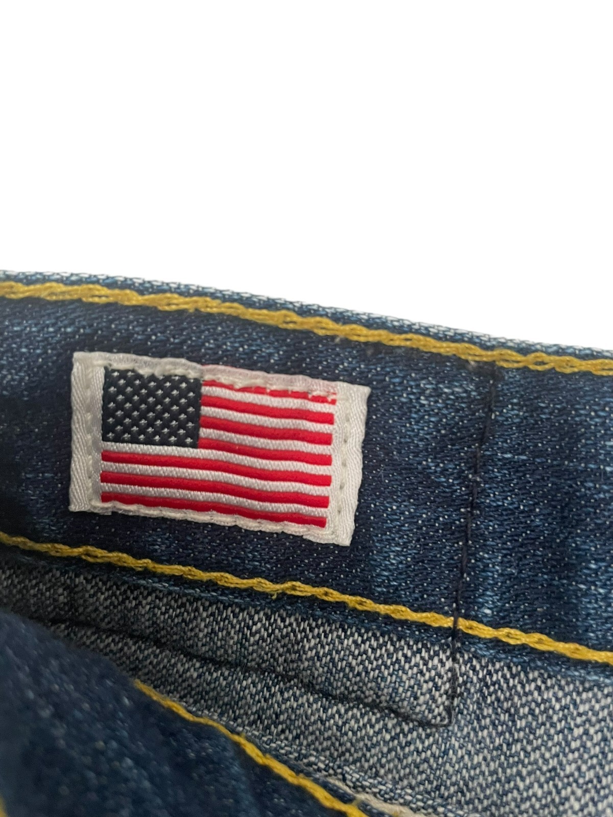 True Religion Women’s Button Fly Factory Frayed Denim Shorts 100% Cotton Size 32 thumbnail 9