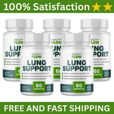 5 Pack Healthy Flow Lung Support Formula - 60 Capsules USA Stock