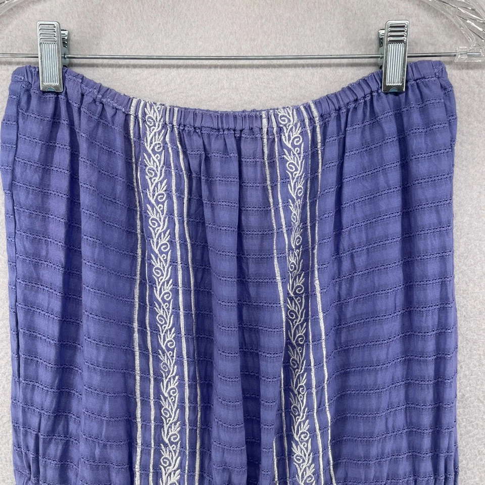 Vestido LETARTE S Natación Cubre Bordado Sin Tirantes Cordón Cintura Púrpura Foto 3 de 4