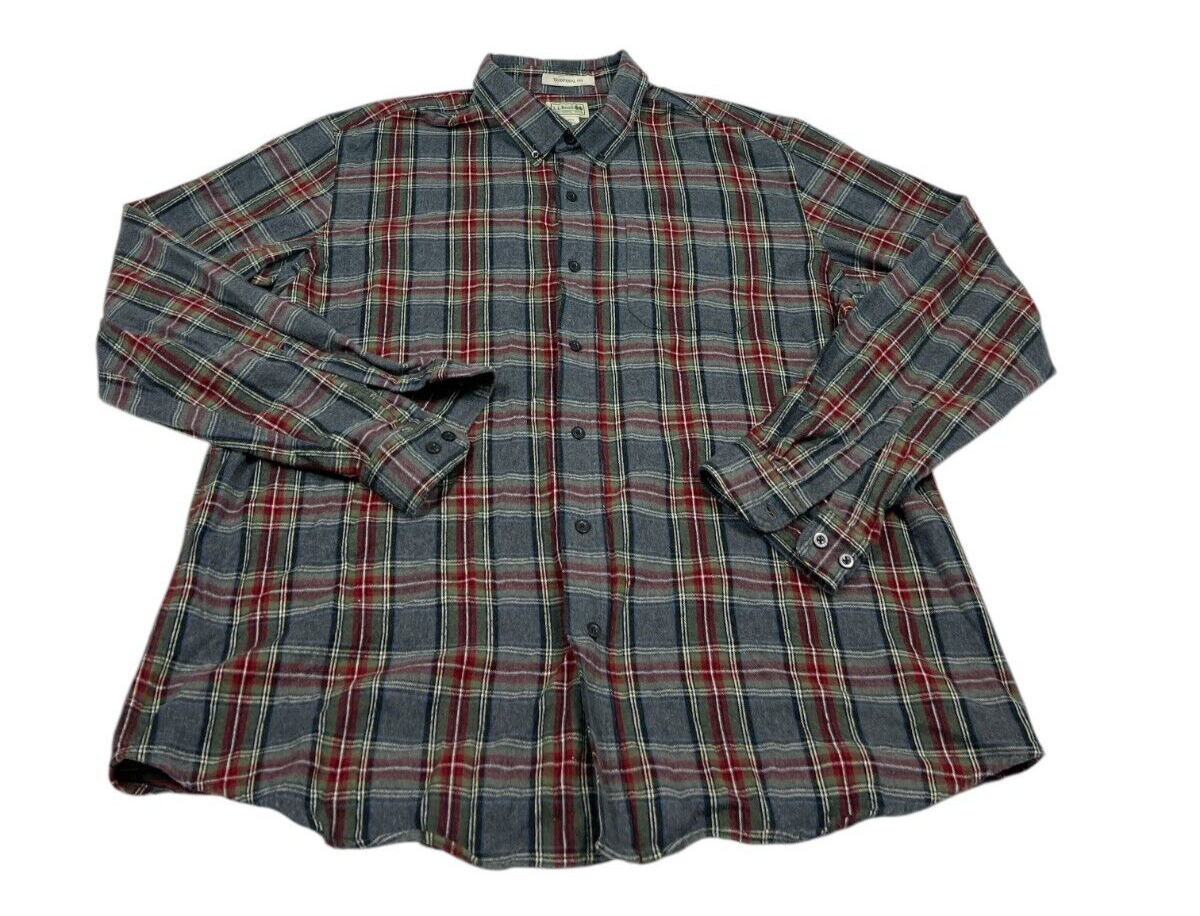 LL Bean Men's XL Multicolor Plaid Flannel Shirt Long Sleeve Outdoor