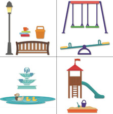 Amusement Park Facilities Metal Cutting Dies Scrapbook Embossing Crafts Stencil