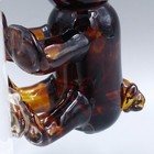 Signed Hand Blown Art Glass Vase Brown Bear Handle Alaska Studio Art Decor — photo 7