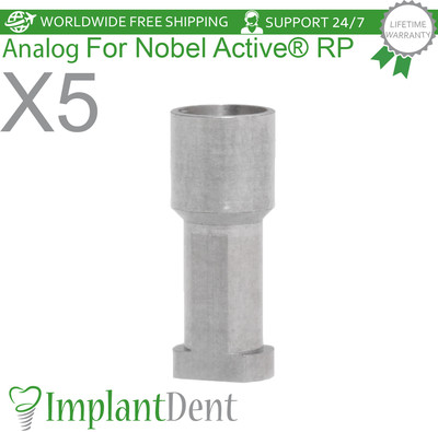 5x Dental Befestigung Analog Regular Plattform (RP) Konische Verbindung Sechskant 2,65 mm