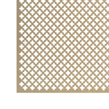 Cloverleaf Aluminum Perforated Sheet Brass Craft Hobby Metal Decor 36 x 36 in.