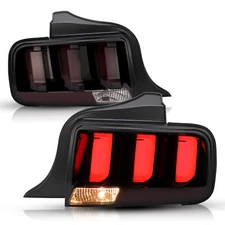 For Ford Mustang 2005-2009 LED Tube Turn Tail Lights Lamps Smoked #FO2800191
