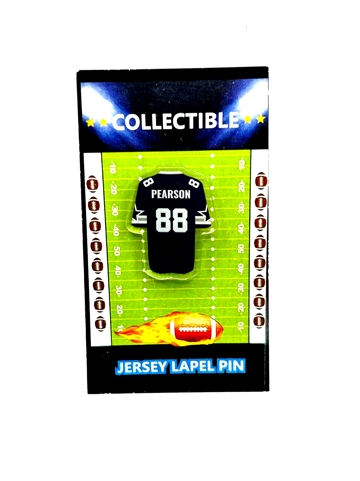 Dallas Cowboys Drew Pearson Retro Jersey Lapel Pin - Free Shipping Collectible  