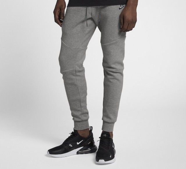 NEW Nike Sportswear Tech Fleece Jogger Grey Heather Black Pants 805162-063 Sz S | eBay