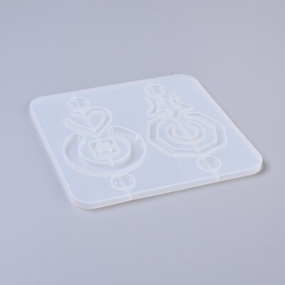 Silikonform Anhänger Ohrringe 156x153x6mm Mold Handwerk Resin Abformen Gießen 