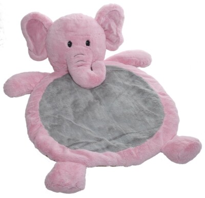 Baby Shower Gift: Luxury Play Mat, Pink Elephant Soft Baby Gym