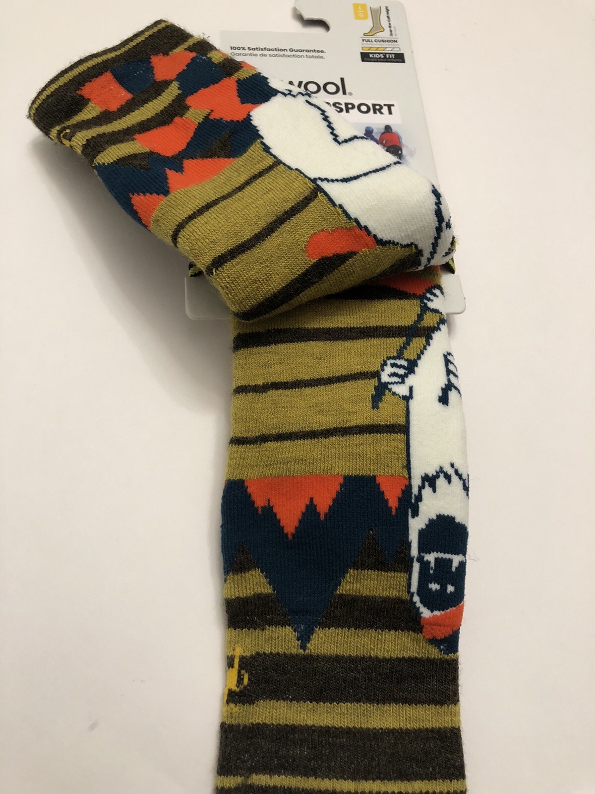 Smartwool Kids Wintersport Socken - Polar Bear Design Merinowolle Over-the-Calf