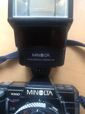 Minolta Spiegelreflexkamera 7000 AF Objektiv Zoom 35-70mm Blitz Minolta 2800 AF