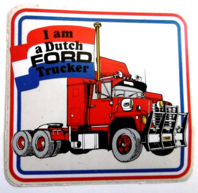 Werbe-Aufkleber I am a Dutch Trucker NL LKW Truck Zugmaschine Brummi 16 x 15 cm