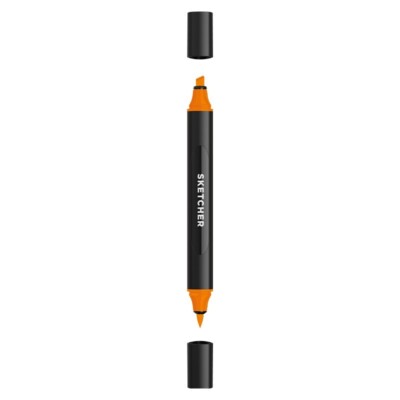 Molotow Sketcher Twin Tip Marker - Dual Tip Aqua Pro Ink Chisel Brush Pen