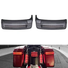 Saddlebag Turn Signal Brake Light Smoke Lens For Harley Road King Glide 97-2013