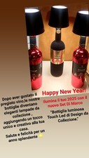 Set Di Marco "Bottiglia Luminosa Touch LED di Design da Collezione" 