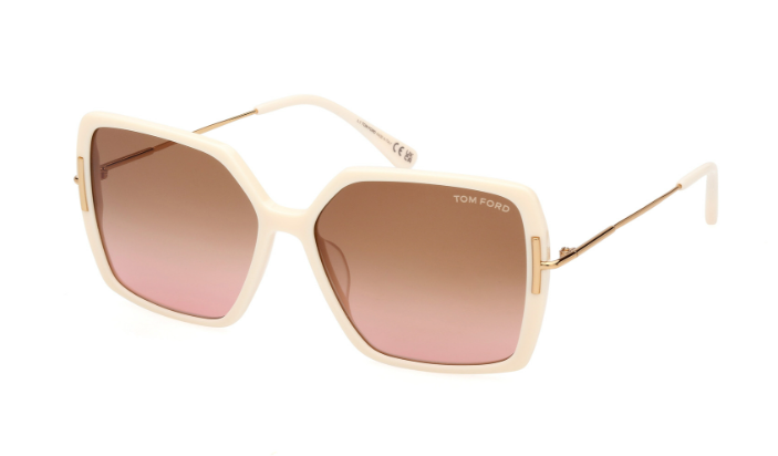 Tom Ford Joanna FT1039 25F Shiny Ivory/Gradient Brown Square  display picture 3