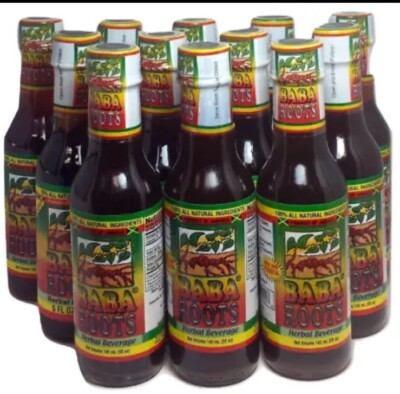 Baba Roots Herbal  Drink 100% all Natural - 5 fl oz (12 PACK )