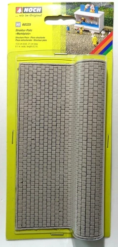 NOCH 60325 (399,08€/m²) Struktur-Platz “Marktplatz” H0 3D-Folie, Neu