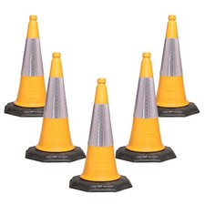 YELLOW TRAFFIC CONES - HEAVY DUTY 750 MM HIGH 5 TO 200 PACK SIZES AVAILABLE