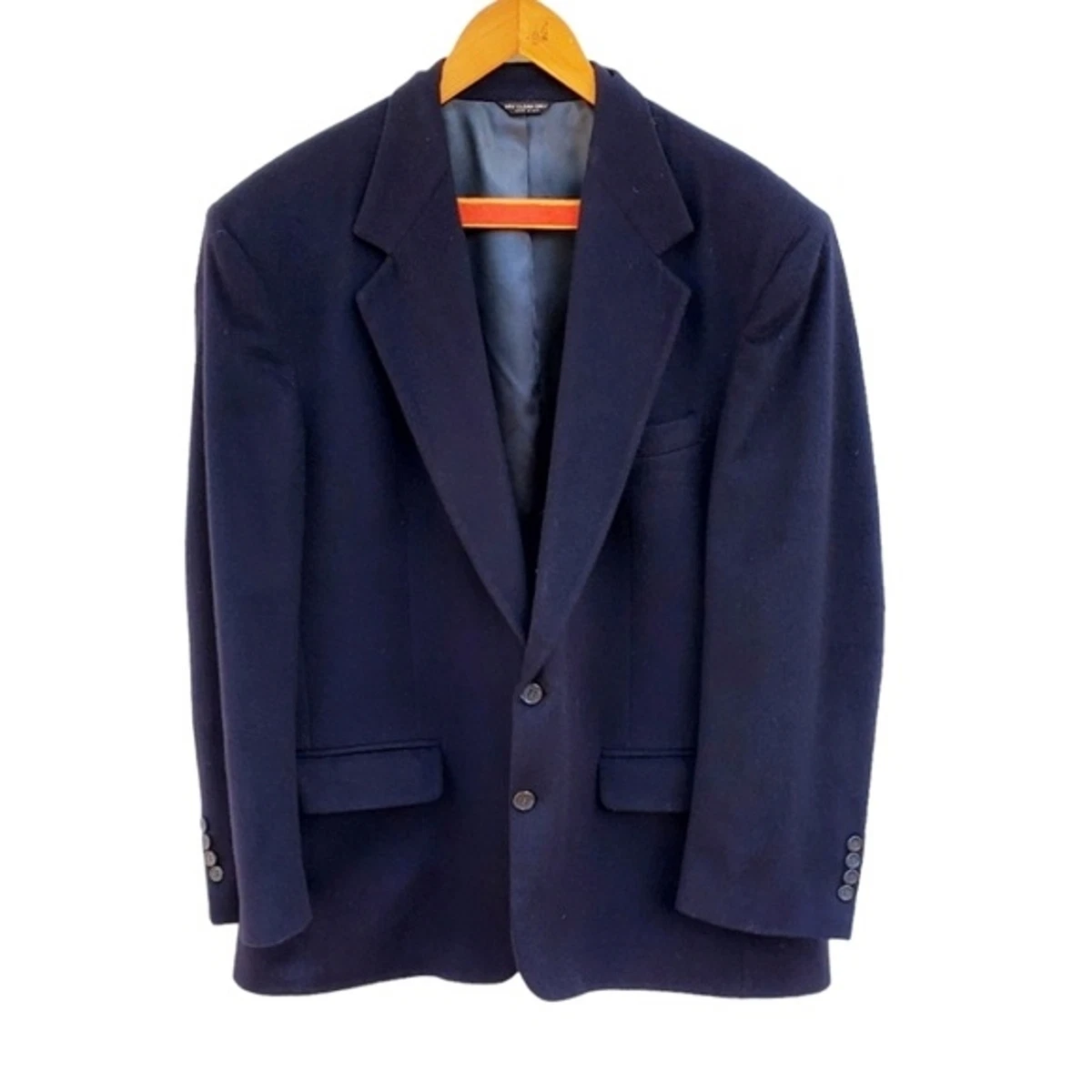 Bill Blass Navy Cashmere Vintage Sport Coat 42 Big andTall Parisians