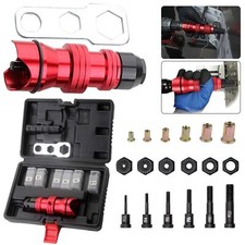 Electric Impact Drill Rivet Rivnut Nut Gun Adapter Attachment Tool  Kit AU