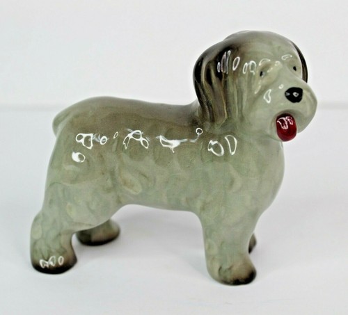 BEARDED COLLIE DOG FIGURINE BY W.R. MIDWINTER LTD BURSLEM ENGLAND VINTAGE