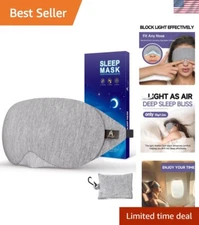 Ergonomic Sleep Mask for Perfect Light Blockage - Soft Cotton Travel Essential