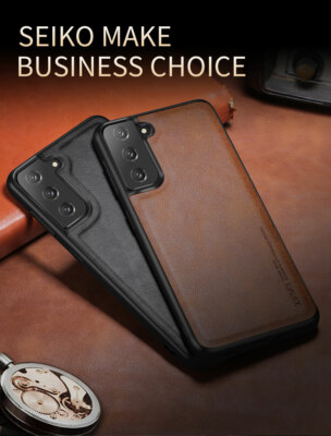 X-Level Vintage PU Leather Slim Case Back Cover fr Samsung S23 S24 S25 S26 Ultra