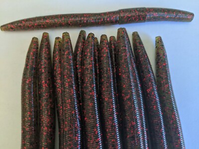 20 pk 5'' Senko Style Worms - WATERMELON RED MAGNUM FLAKE-HEAVY SCENT & SALT-USA