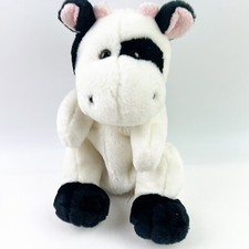 Animal Alley Cow Hand Puppet Toys R US Stuffed Black White EUC 11