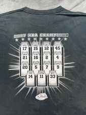 San Antonio Spurs Majestic 2007 NBA Champions Finals TX Shirt Black Faded XL