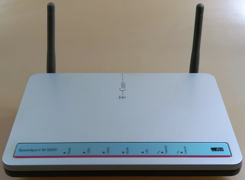 T-Com Speedport W500V WLAN-Router 100 Mbit/s ADSL ADSL2 Telekom +2x DSL-Splitter - Bild 2 von 4
