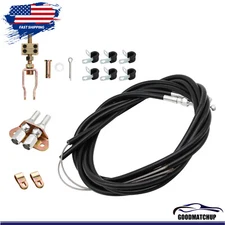 Universal Rear Parking Brake Emergency E-Brake Cable Kit Black 330-9371