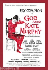 Fay Compton "GOD and KATE MURPHY" Larry Hagman 1959 FLOP Washington Tryout Flyer